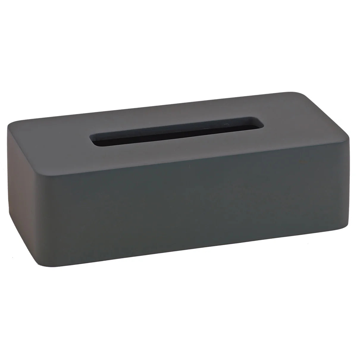 Aquanova Ona Tissue holder-Dark gray rectangular tissue box on a white background