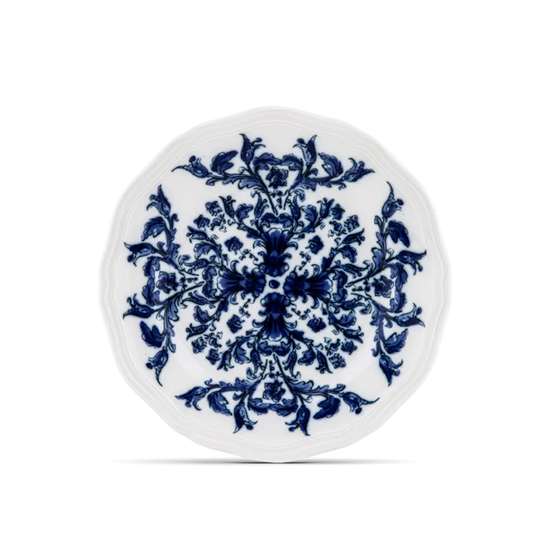 Babele Blue Flat Bread Plate