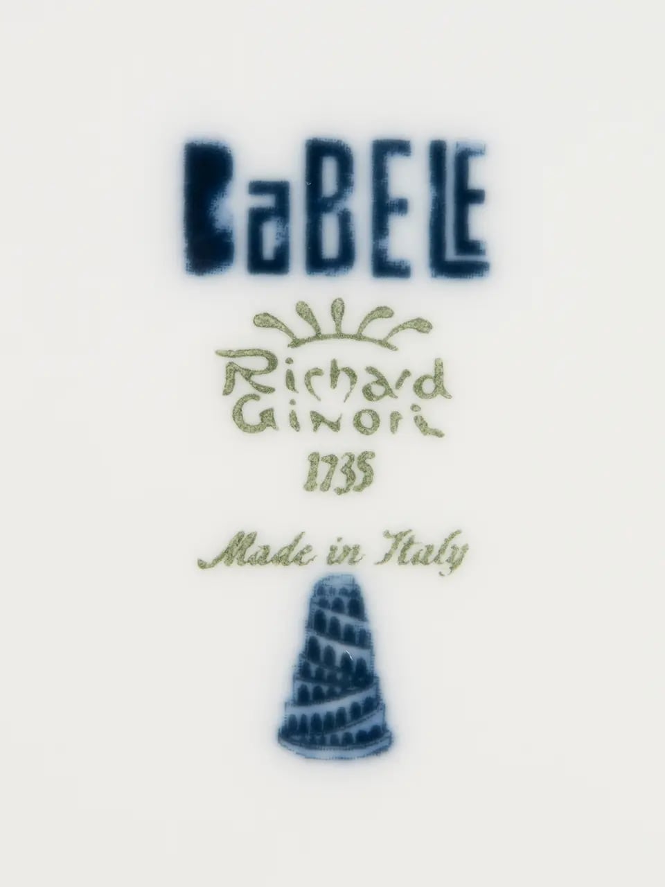 Babele Blue Flat Bread Plate