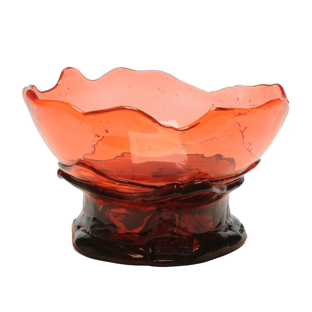 Big Collina Vase - Clear Light Ruby And Dark Ruby