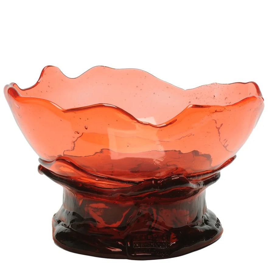 Big Collina Vase - Clear Light Ruby And Dark Ruby