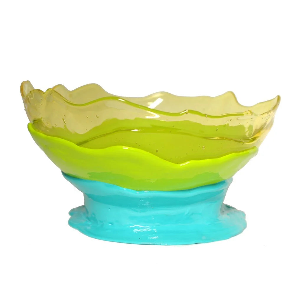 Big Collina Vase Extra Colour - Clear Yellow, Matt Lime And Matt Turquoise