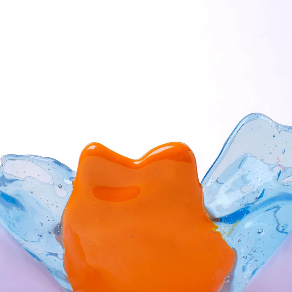 Big Collina Vase Extra Colour - Clear Light Blue, Matt Pumpkin And Matt Lilac