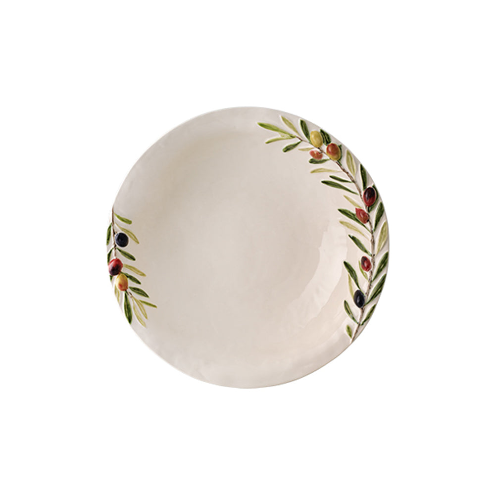 Bordallo Pinheiro Olival Salad Bowl-Ceramic bowl with olive design on a white background