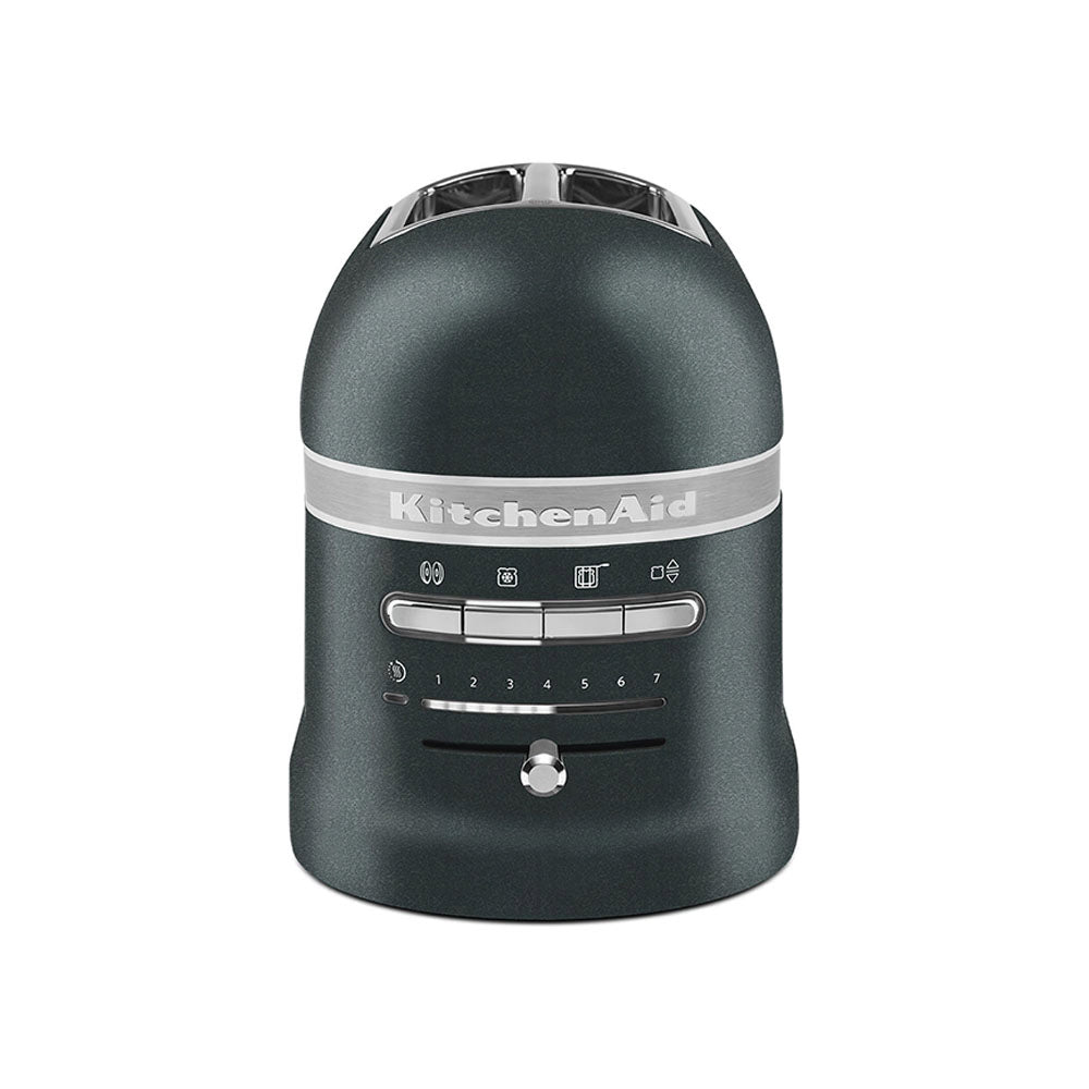 Black KitchenAid Bread toaster on a white background