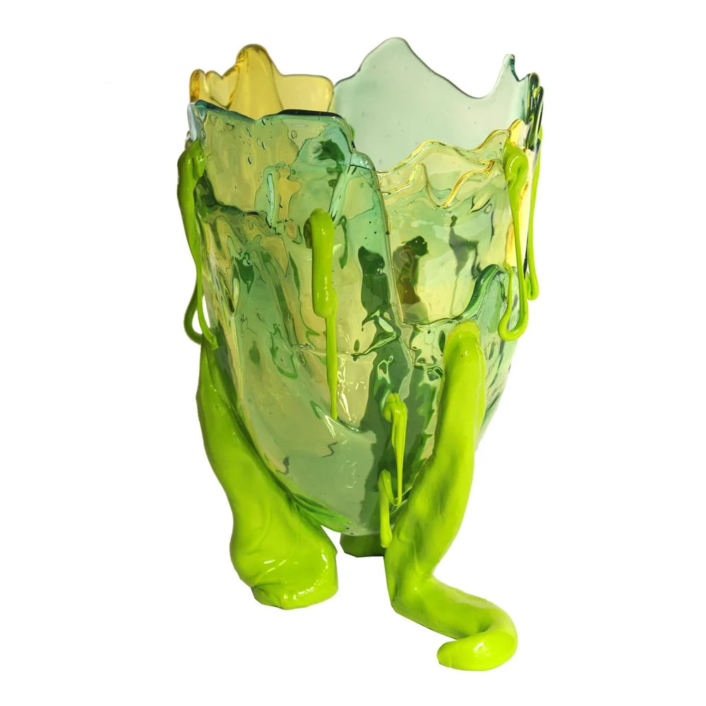Clear Special Vase Extra Colour - Clear Aqua, Clear Yellow And Matt Lime