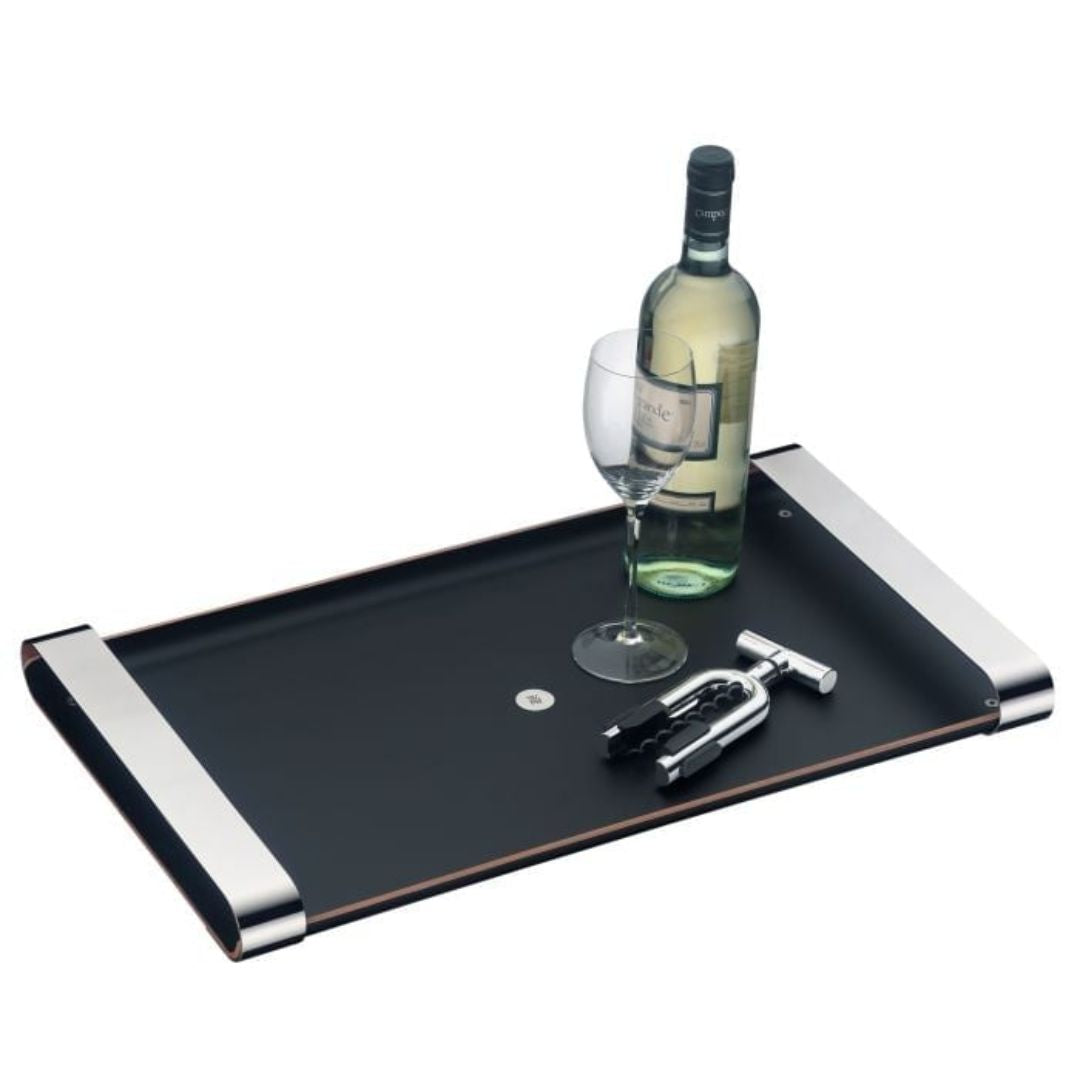 Club Black Rectangular Tray, black serving tray