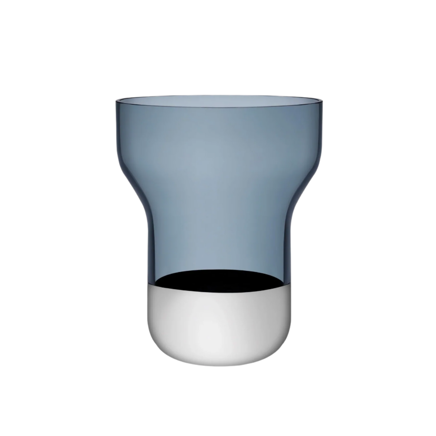 Contour Vase Wide Steel Blue