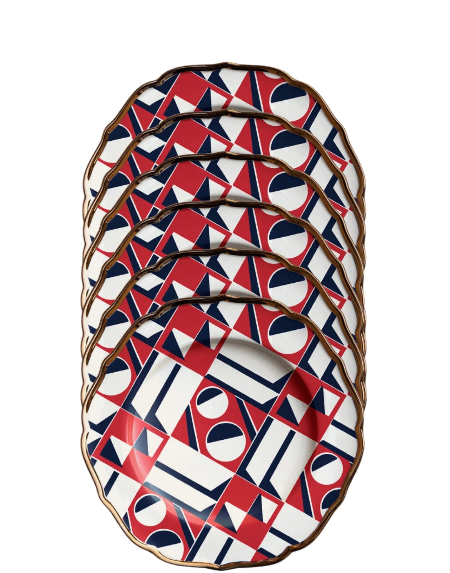 Dessert Plates Set of 6 - Geometric