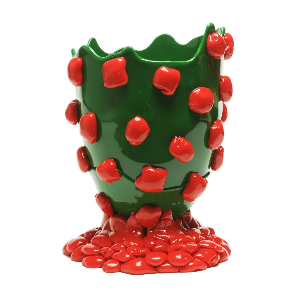 Nugget Vase - Matt Green, Matt Red