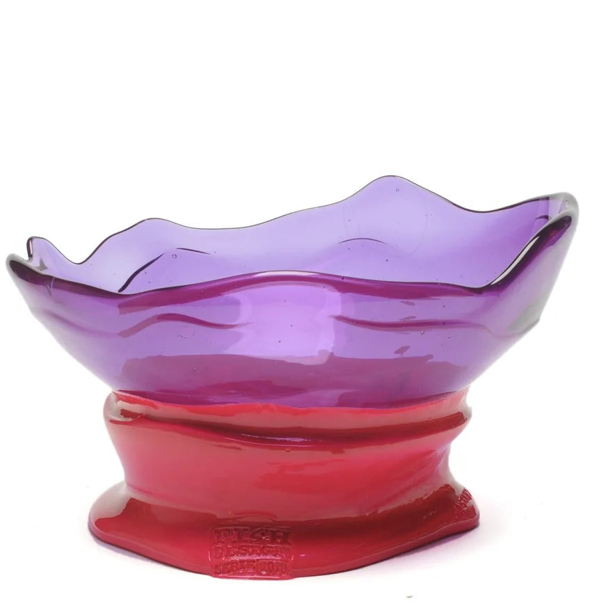 Big Collina Vase - Clear Purple And Matt Fuchsia