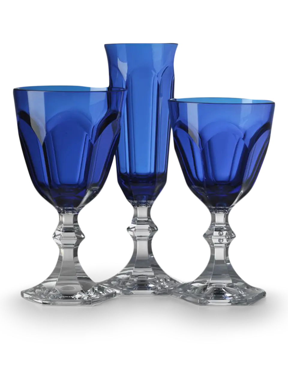 Dolce Vita Champagne Glass, long glass blue