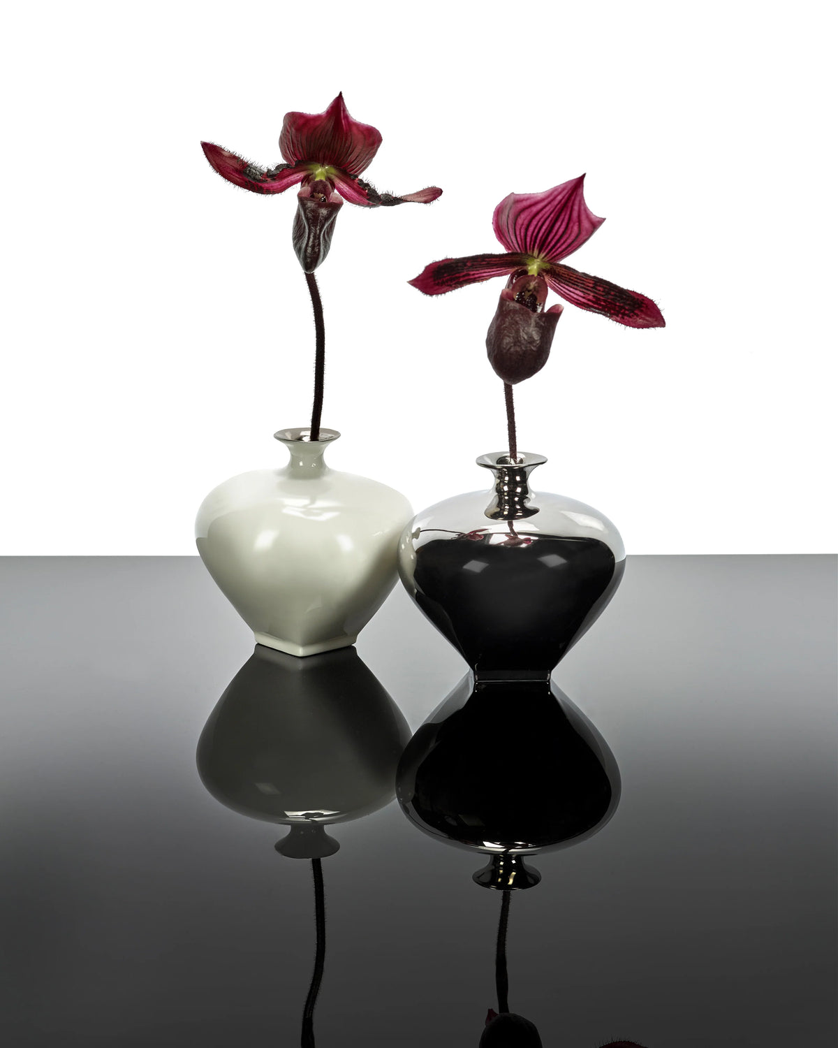 Vase White Silver Josephine