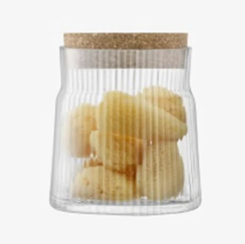 Gio Line Container & Cork Stopper H12.5cm Clear