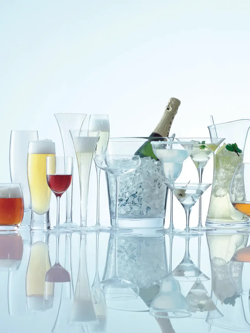 Bar Lager Glass 400ml Clear x 4