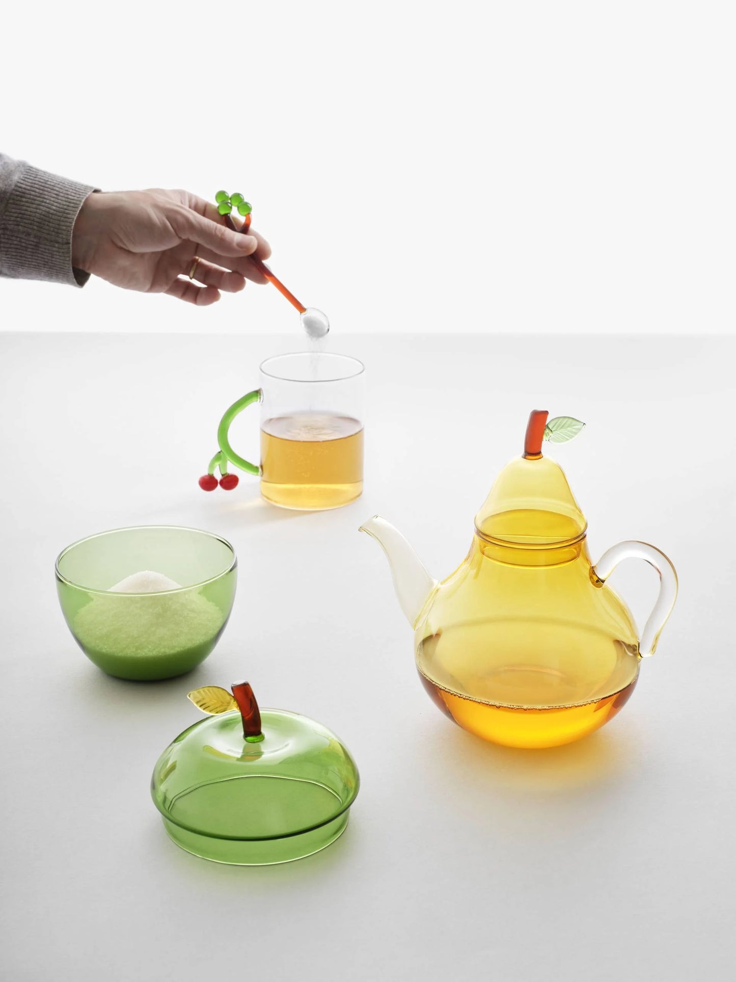 Fruits & Flowers Sugar Bowl - Apple