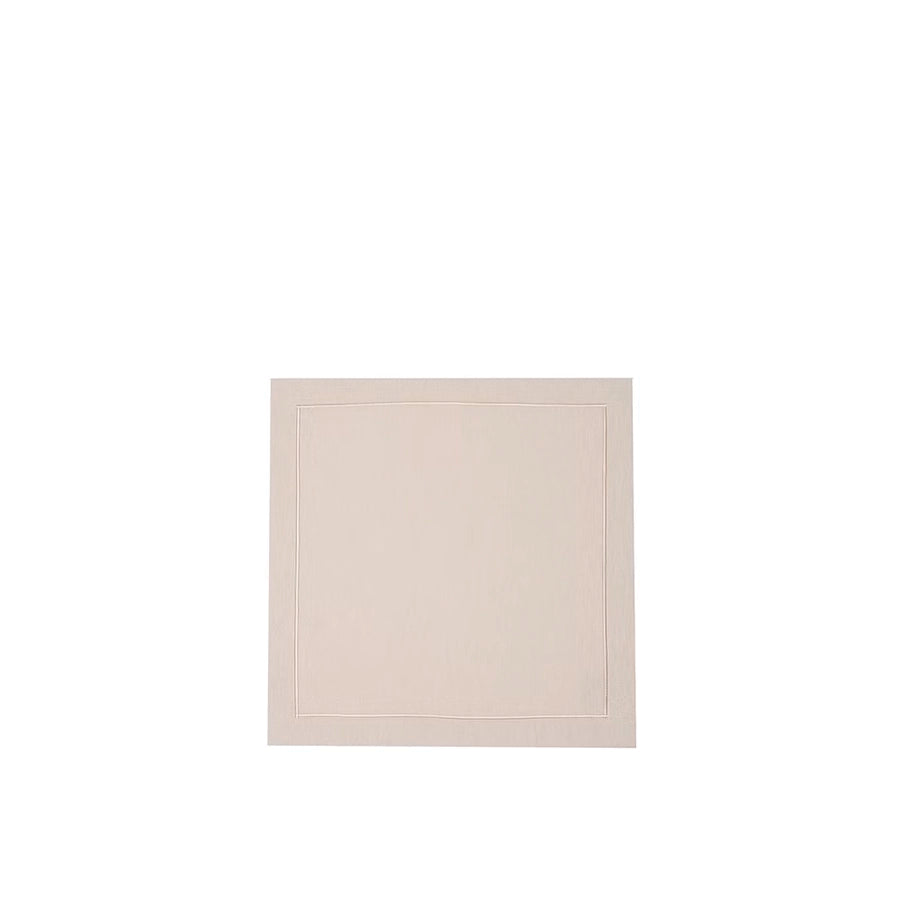 Latte Dinner Napkin Set of 4-Beige square tile on a white background