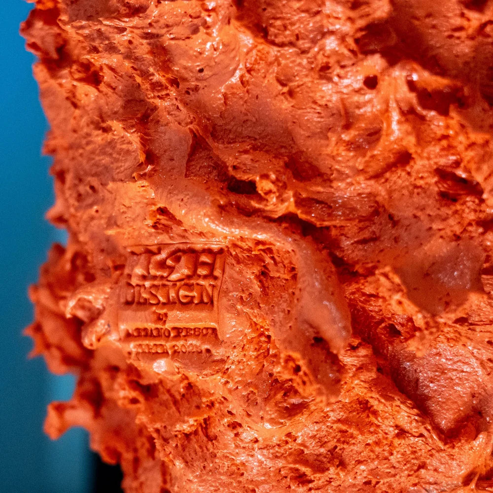 Lava Vase - Matt Pastel Orange, Cherry