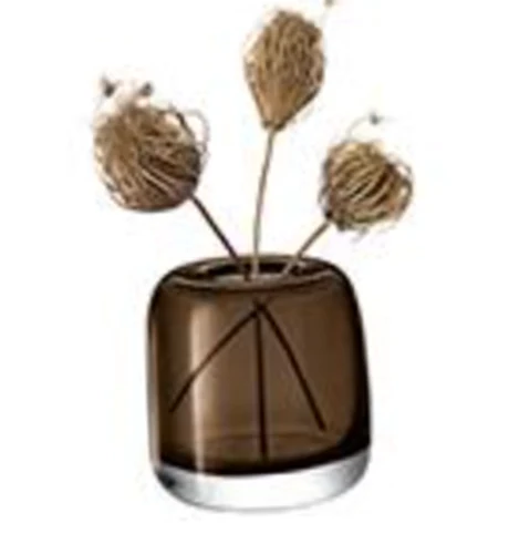 Melt Vase 15cm Mushroom Brown