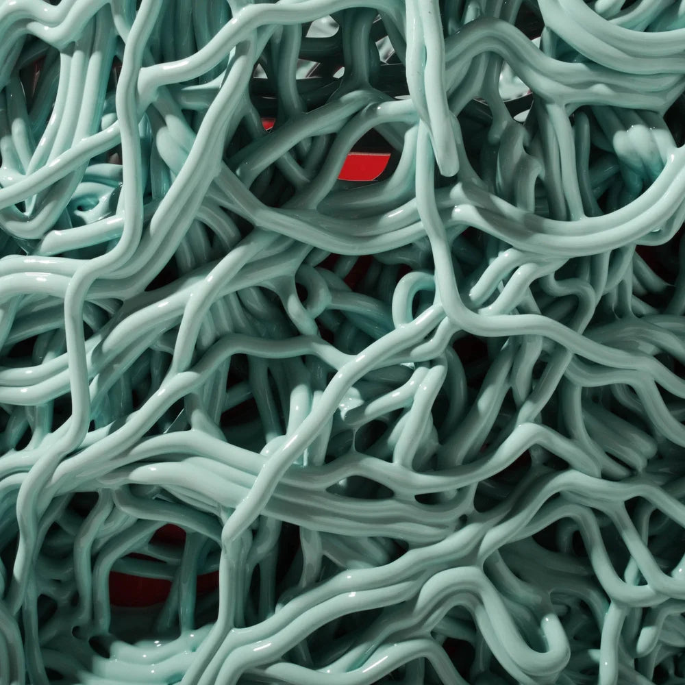 Moss Vase - Aqua, Red