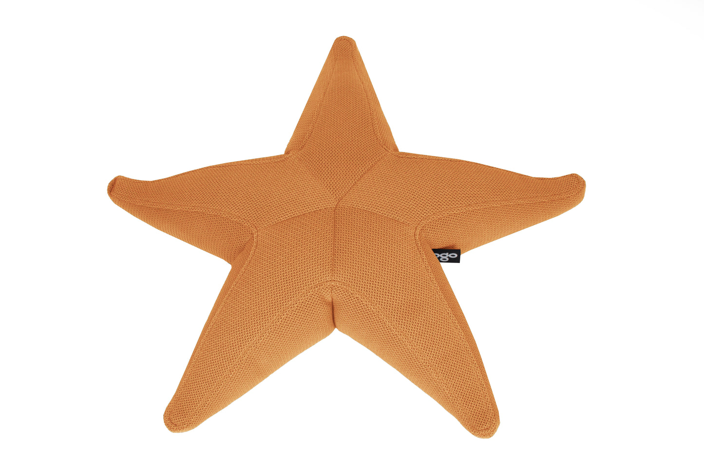 Ogo Starfish 3D-A green starfish-shaped pool float cushion with a textured fabric surface.