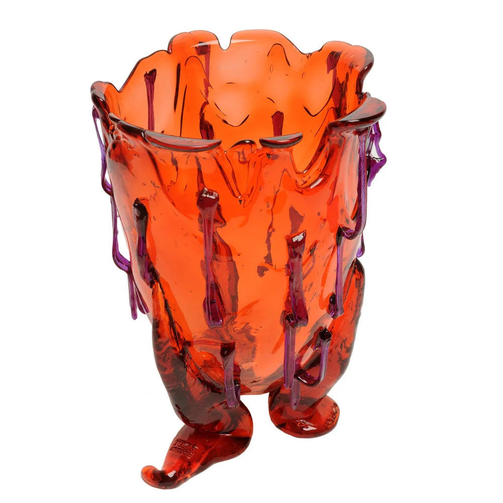 Clear Special Vase Extra Colour - Clear Red And Clear Purple