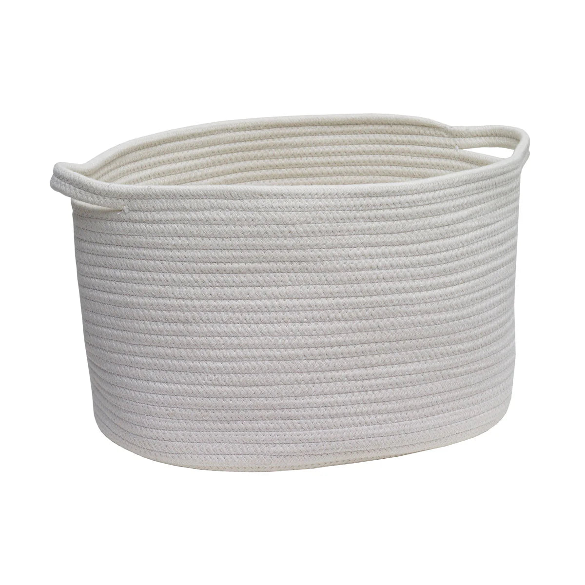 White woven basket on a white background