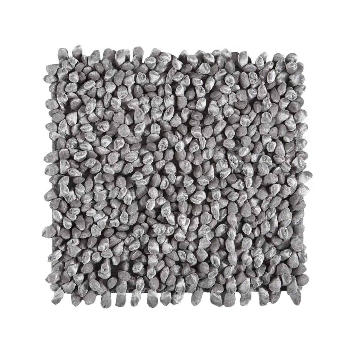 Textured gray square sample on a white background
