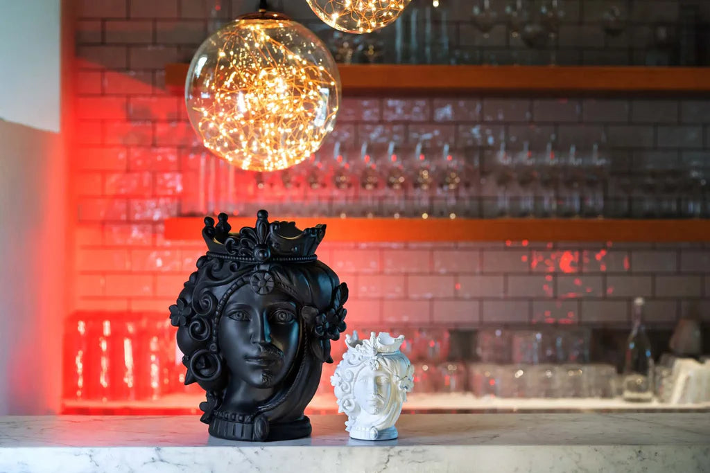 Small Double Face Sculpture – Teste Matte