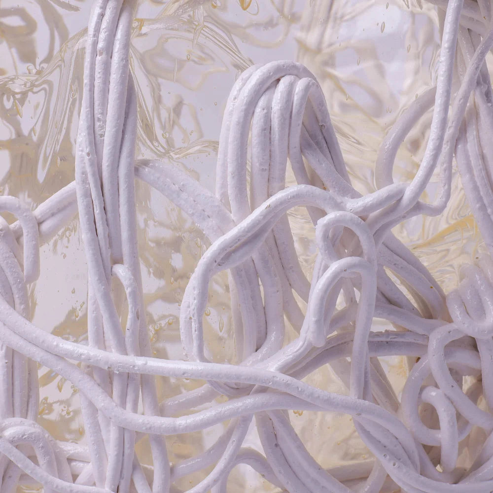 Spaghetti Special Vase - Clear, Matt White