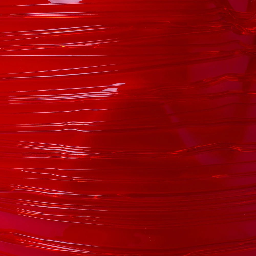Spaghetti Vase - Matt Red, Clear Red