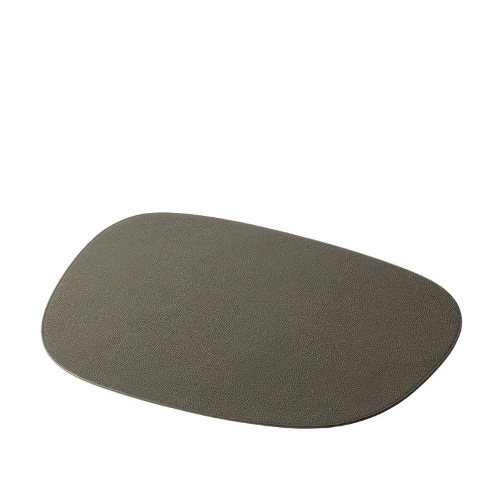Maris Rectangular Green Leather Placemat