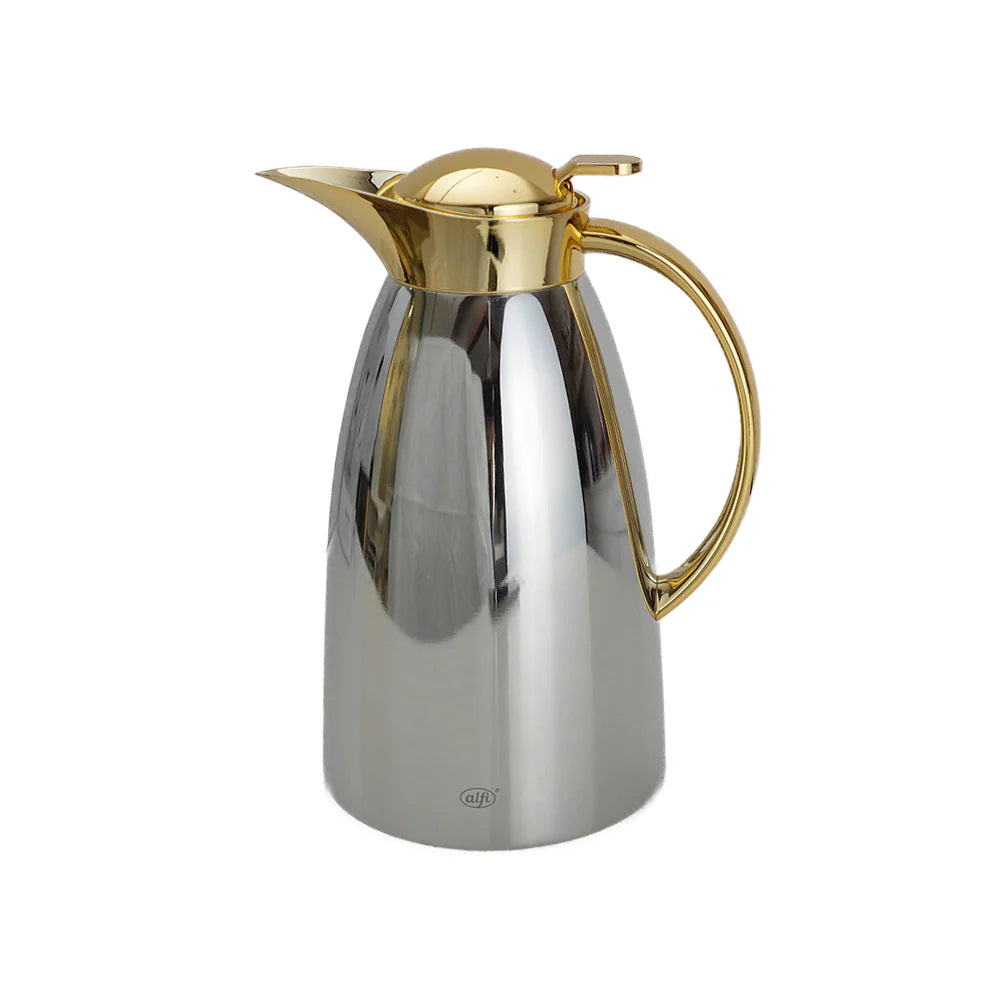 Gusto Arabic Thermal Carafe, Chrome Polished & Gold