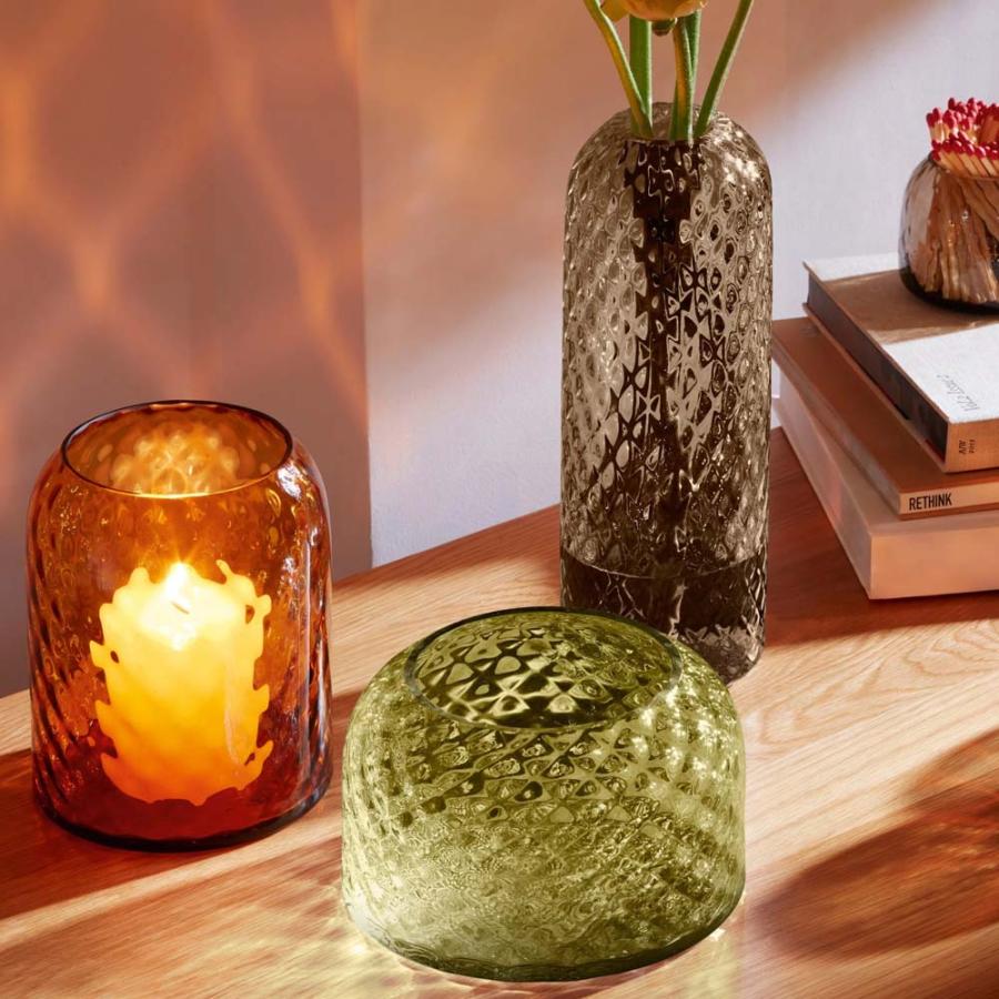 Dapple Vase Lantern Sun Amber