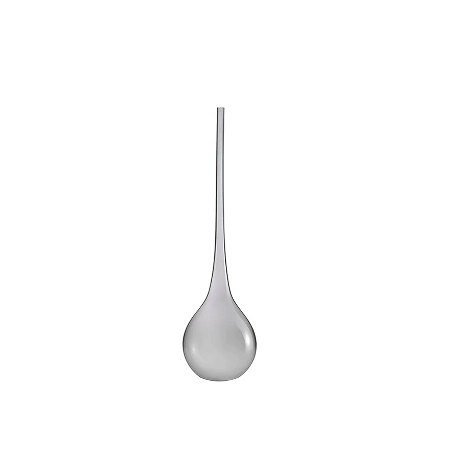 Silver spoon on a white background