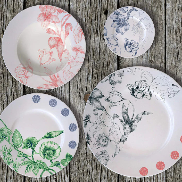 Marie Antoinette Black Dessert Plate