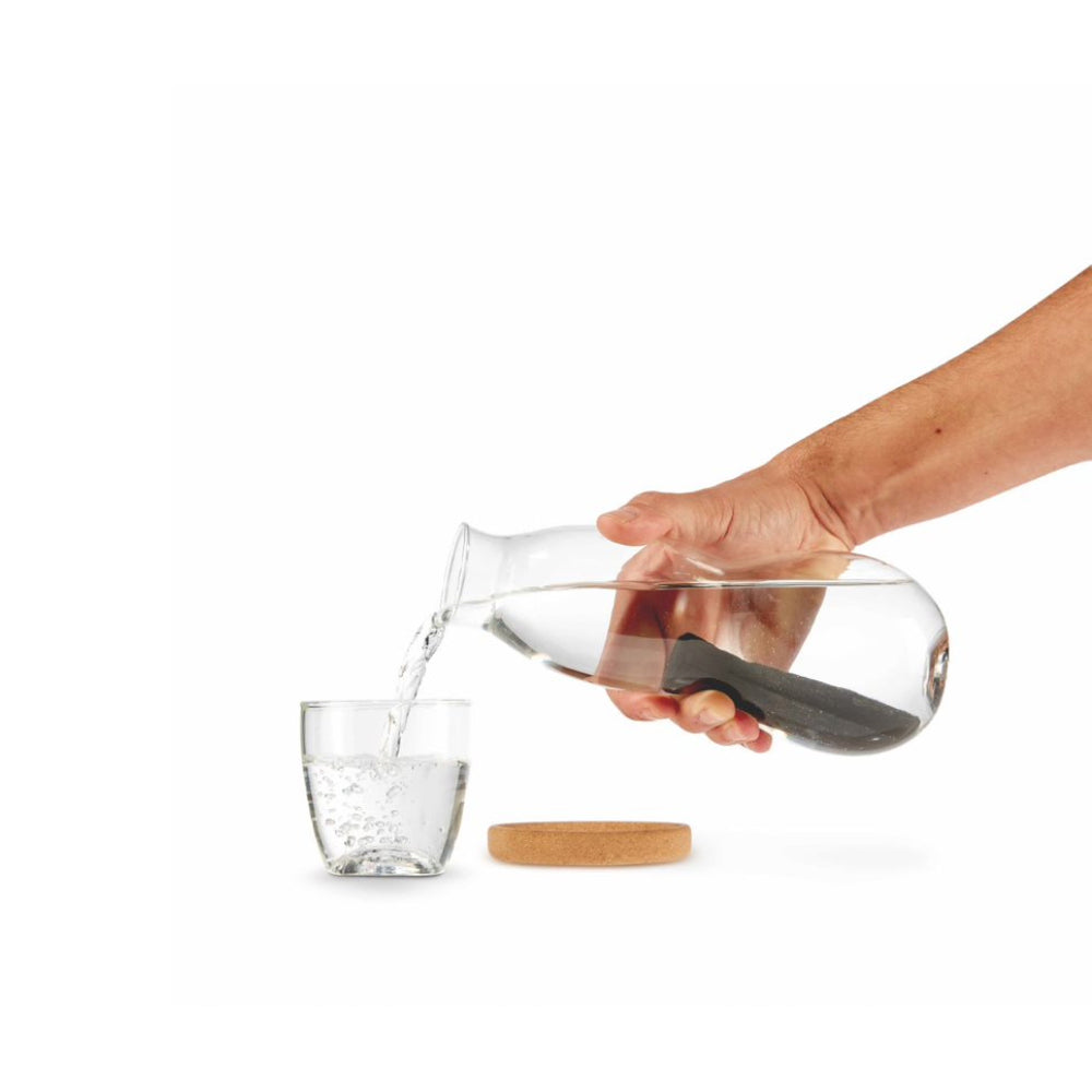 Glass Carafe with Tumbler & Coaster