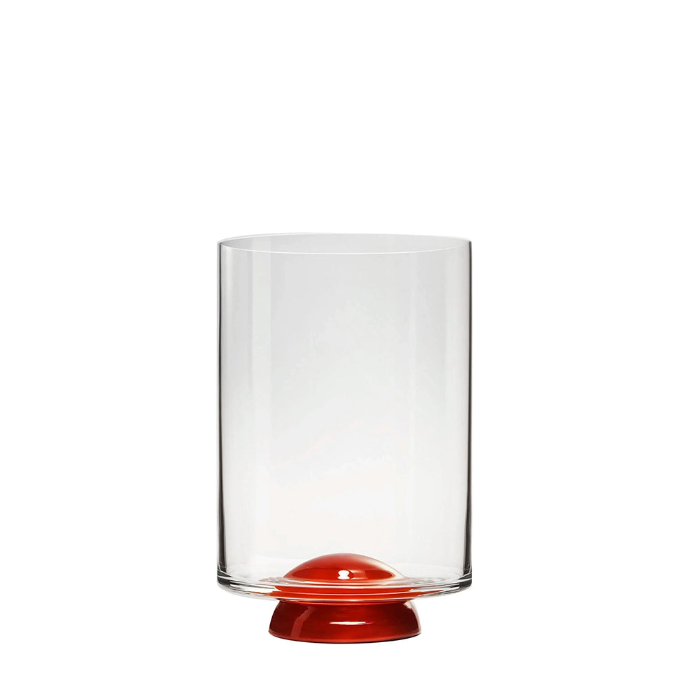 Dot Red Water Glass
