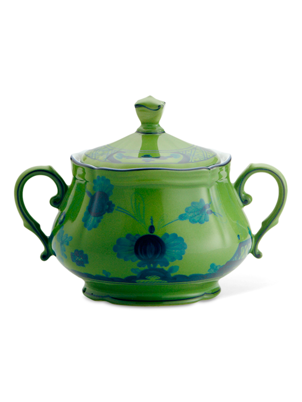 Oriente Italy Malachite Sugar Bowl With Cover