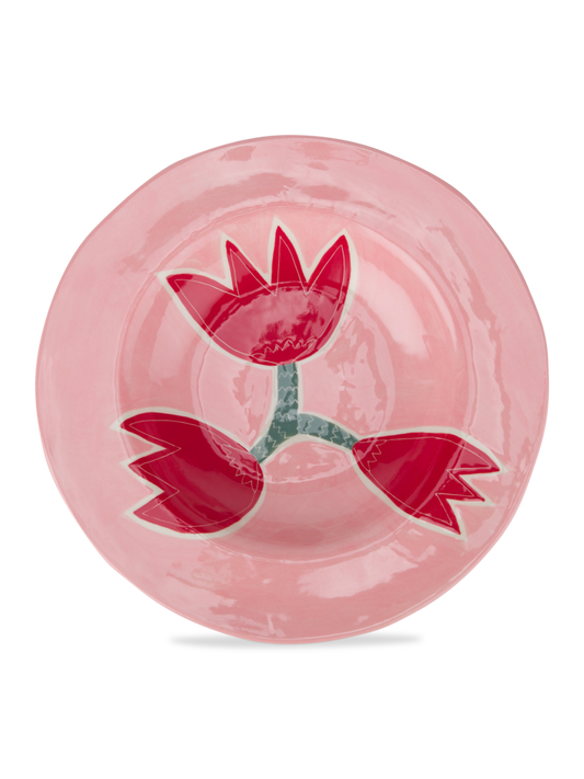 Pink Tulip Dinner Plate