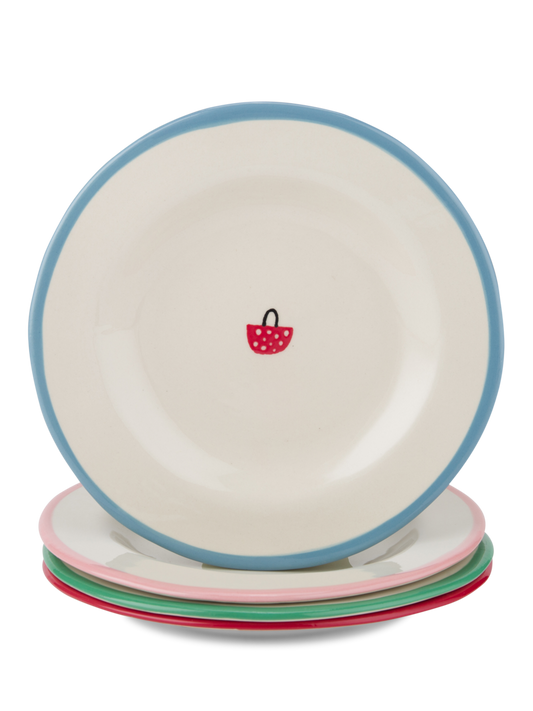 Mushroom Set Of 4 Dessert Plate