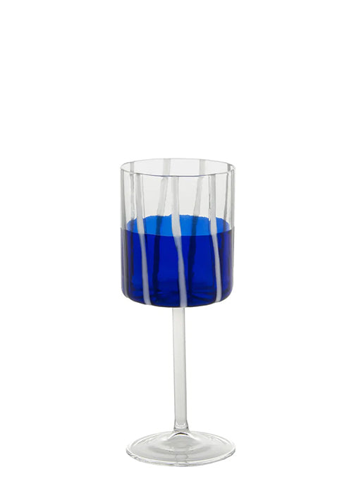 Mezzo & Mezzo Bolle Blue Goblet