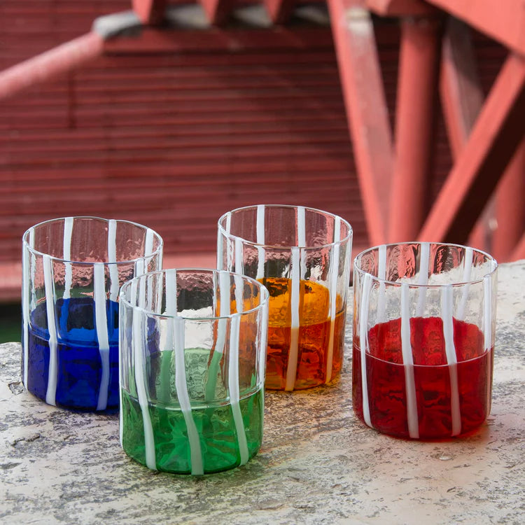 Blue & Transparent Mezzo & Mezzo Glass