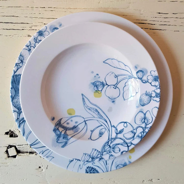 Blue Summer soup plate #1