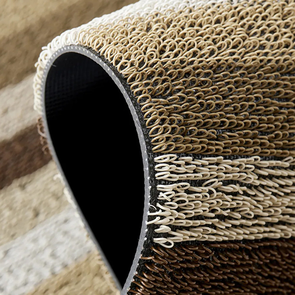 Even Stripe Shag Utility Mat, Mocha
