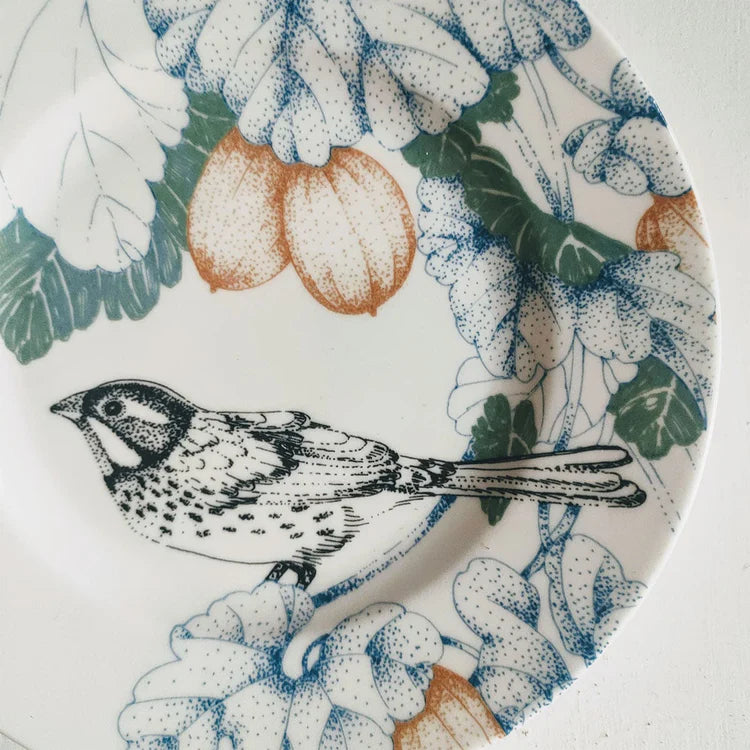 Bird Song Set of 2 Polychrome Bread Plates #2