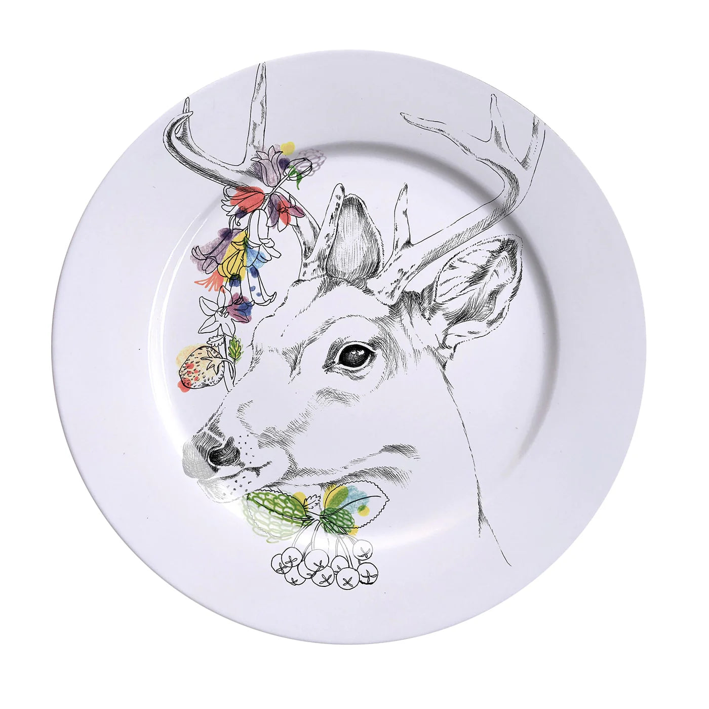 An Ode To The Woods White Tailed Deer Dinner Plate