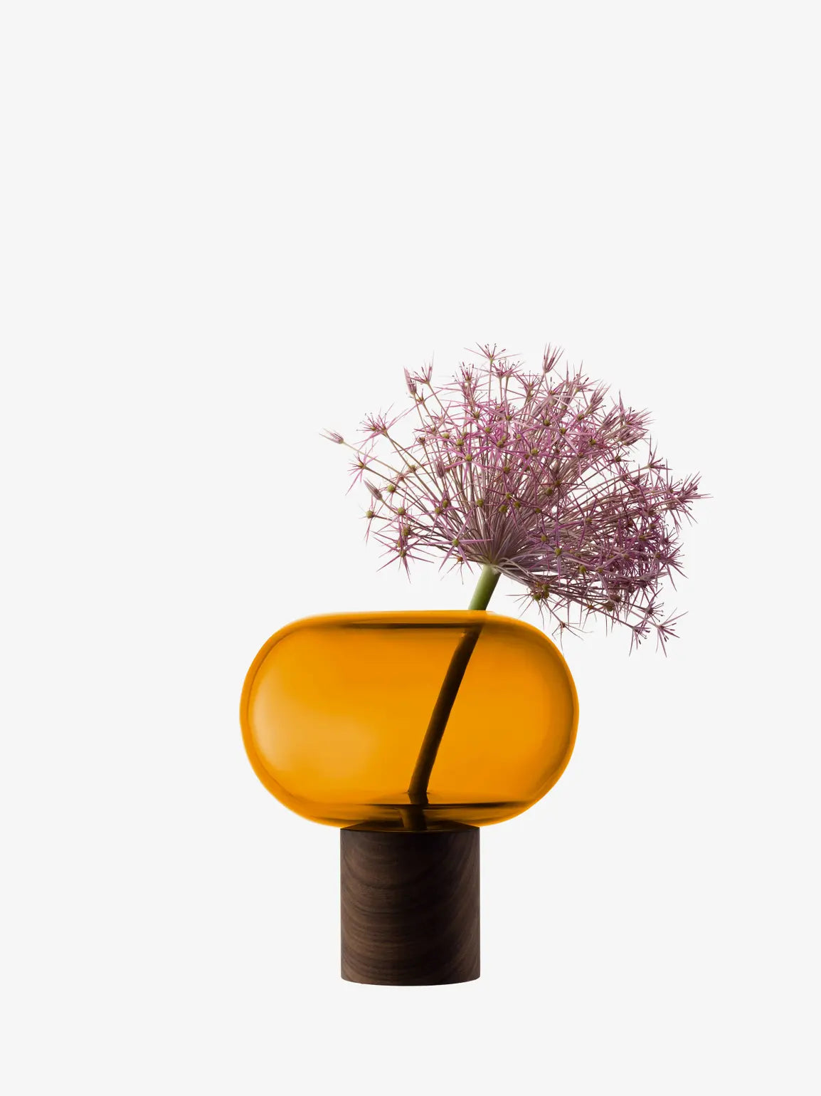 Oblate Vase - Amber