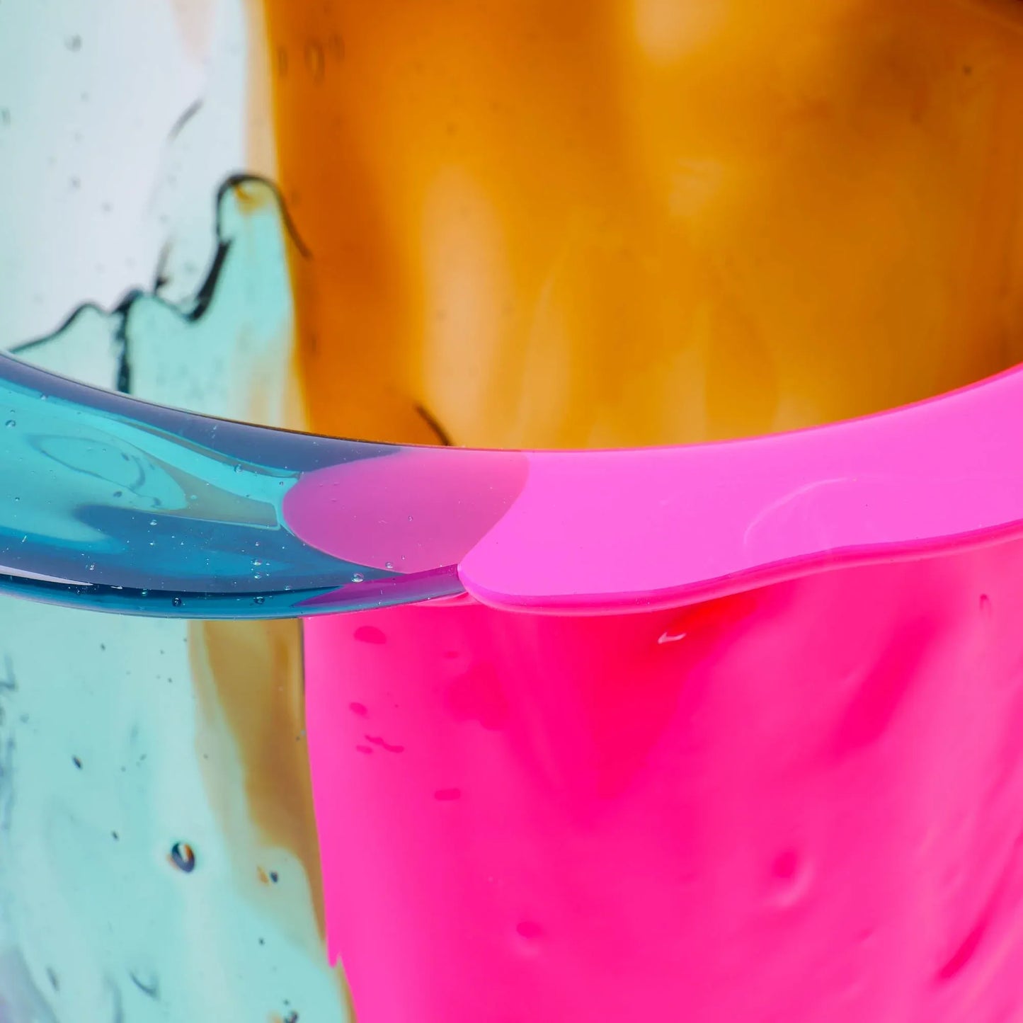 Amazonia Vase - Clear Aqua, Brown, Fluo Fuchsia, Mint