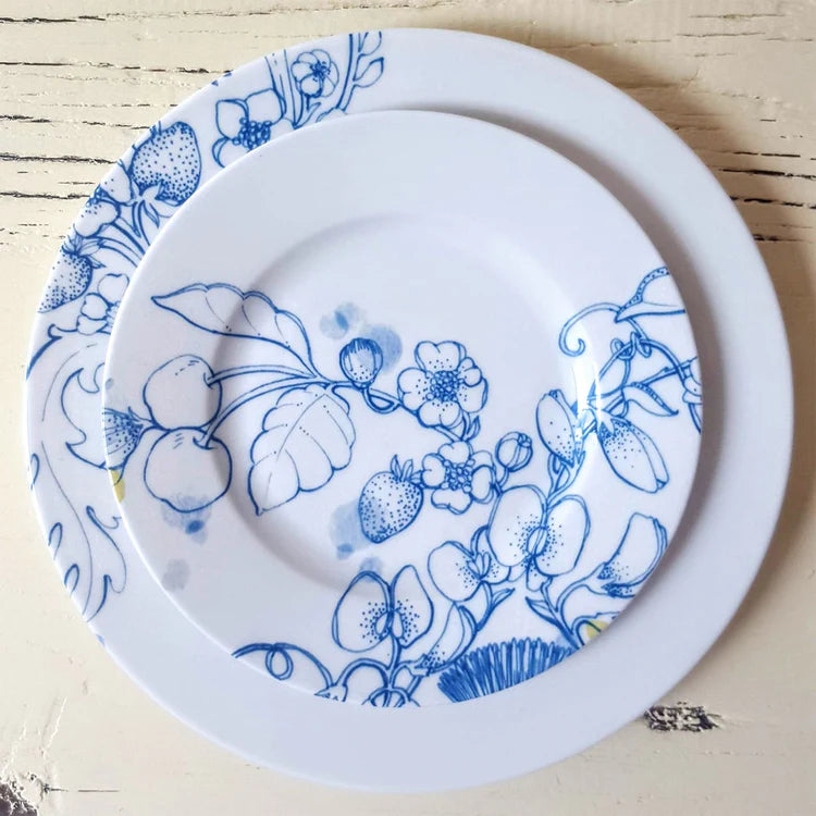 set of 2 Blue Summer bread plates #2